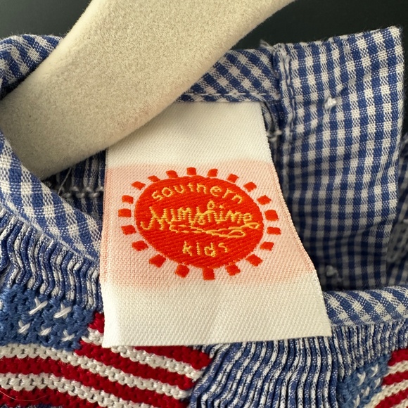 Southern Sunshine Kids Smocked Patriotic Dress - Picture 2 of 3